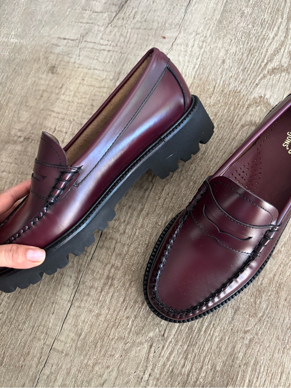 G.H. Bass & Co. Women’s Penny Loafers — Burgundy - Picture 6 of 7